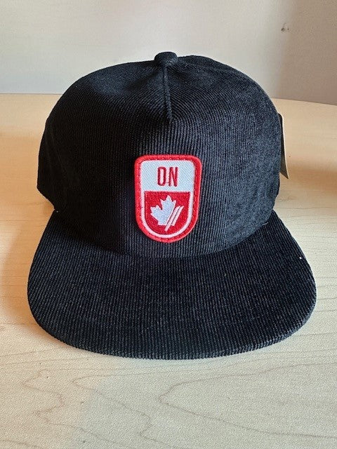 AOA Black Corduroy Snapback Hat