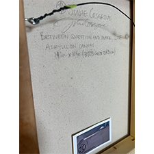 Between Question and Mark, 2025 Acrylic on Canvas - by Julie Cosgrove