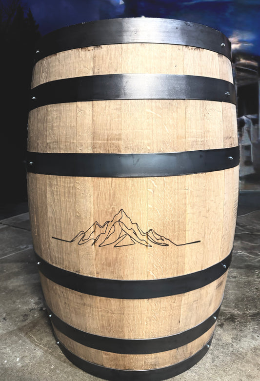 Custom Engraved Whiskey Barrel