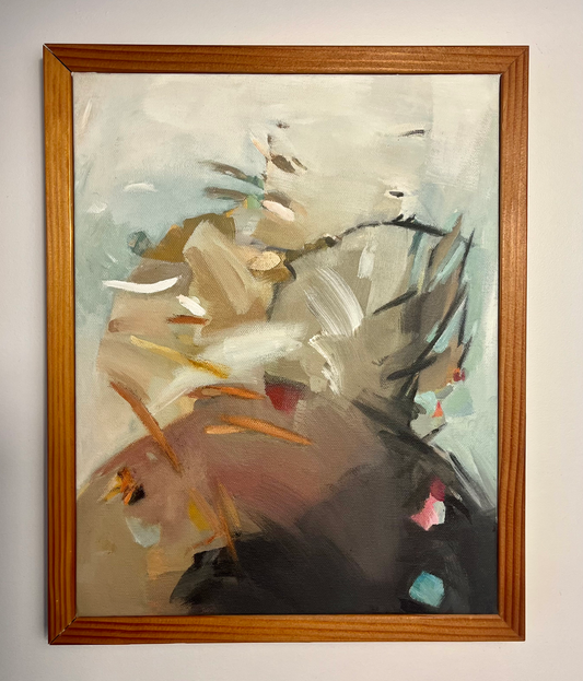 Between Question and Mark, 2025 Acrylic on Canvas - by Julie Cosgrove