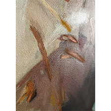 Between Question and Mark, 2025 Acrylic on Canvas - by Julie Cosgrove