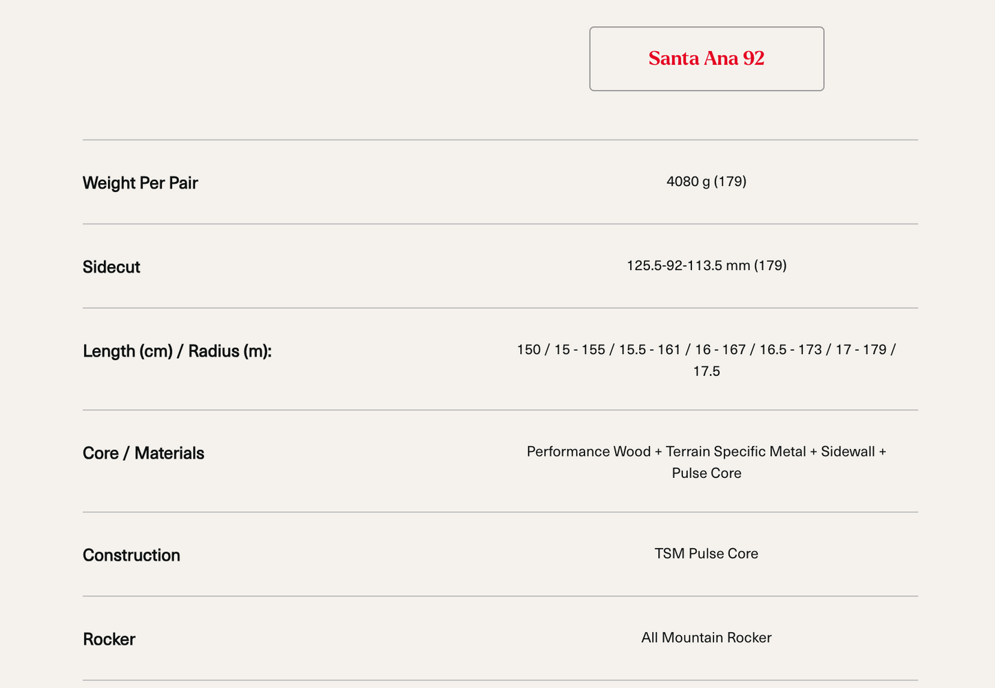 Santa Ana 92 - Nordica All Mountain Skis -  165